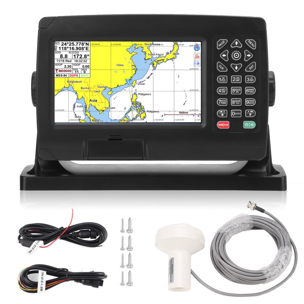 Satellite GPS Navigator GPS Chart Plotter Intelligent Broadcast  BDS GPS Positioning 50000 Waypoints with GNSS Antenna for