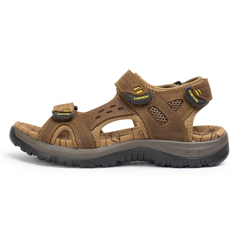 38-48 Summer Mens Large Size Genuine Leather Men Sandals Summer Men Beach Sandals Outdoor Sandals For Men