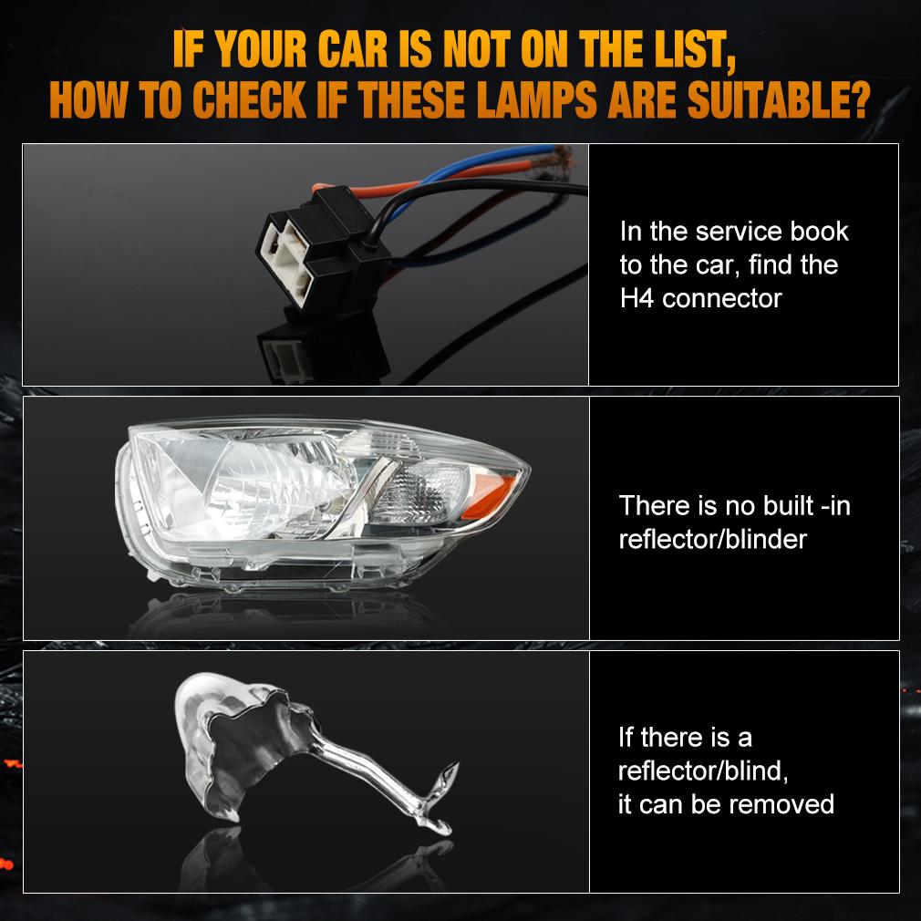 2 ks H4 LED žárovky do světlometů s duální projektorovou čočkou 40000LM 100W CANBUS Turbo Auto Lampa H4 Led Motocyklový Dálkový Potkávací Světlomet 12V 24V 6500K LHD RHD