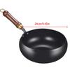 Wok Nonstick Traditional Iron Wok Ergonomic Uncoated Iron Pan With Lid For Home Outdoors Restaurant Camping Indoors