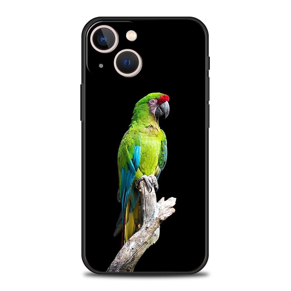 parrot bird Luxury Phone Case For iPhone 16 13 15 14 12 11 Pro MAX XR X SE XS 7 8 Plus Soft TPU Shockproof Cover
