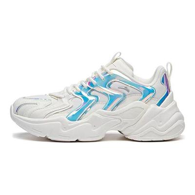 All Over Victory Cushioning, Wear Resistant Low Top Chunky Sneakers Women's White Blue 122018882-1
