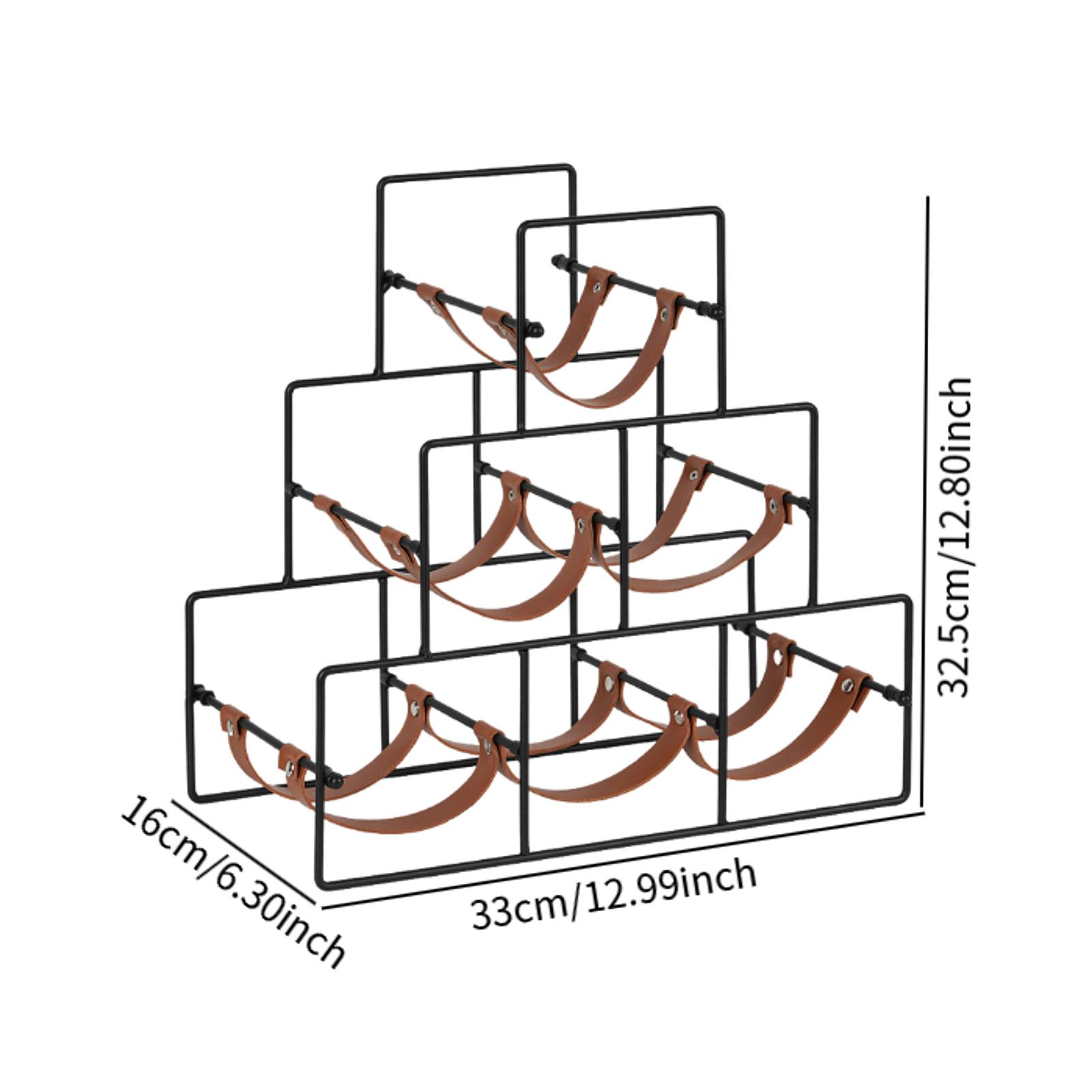 3 Tier 3 Tier Modern Tabletop Wine Holder Stand Freestanding Rack Sturdy Kitchen Pantry Hotel Restaurant Cabinet Organizer