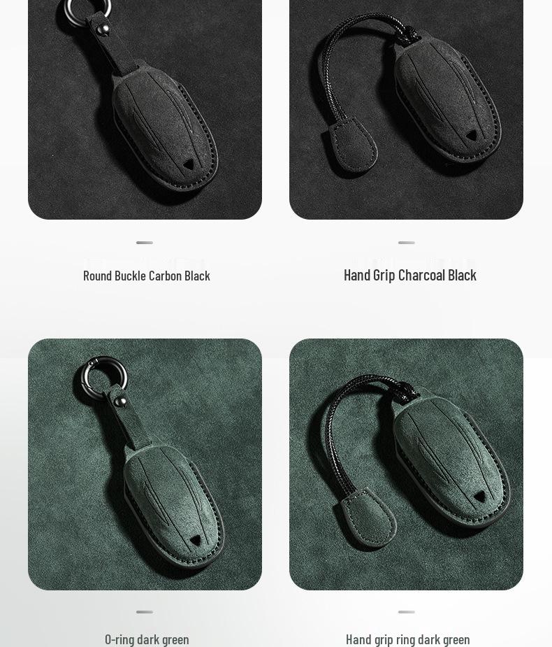 Suede Full Wrap Key Cover for Tesla Model Y/3/Model X