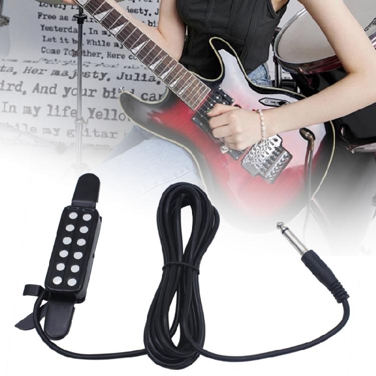 Electric Volumes Pickup Accessory for Acoustics Electric Guitar Classical Transducer Pickups 6 Sound Holes Guitar Pickup