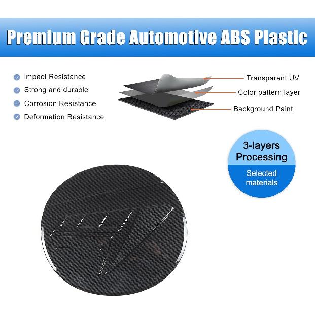 Fuel Tank Cover Trim for Subaru Outback 2021 2022 2023 2024 2025 Accessories, ABS Car Exterior Fuel Oil Filler Gas Tank Cap Trim 1Pcs, Carbon Fiber