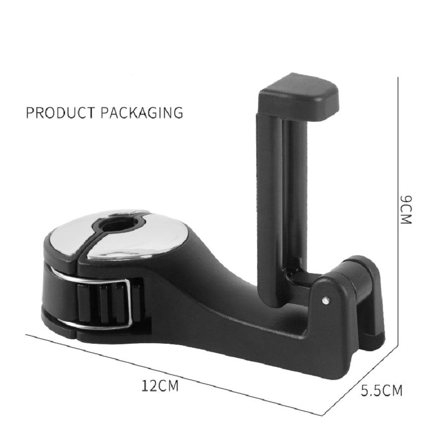 Multifunkční 2v1 háček do auta Skrytý multifunkční háček na zadní opěrku hlavy Držák telefonu do auta se zámkem Typ zámku Držák mobilního telefonu