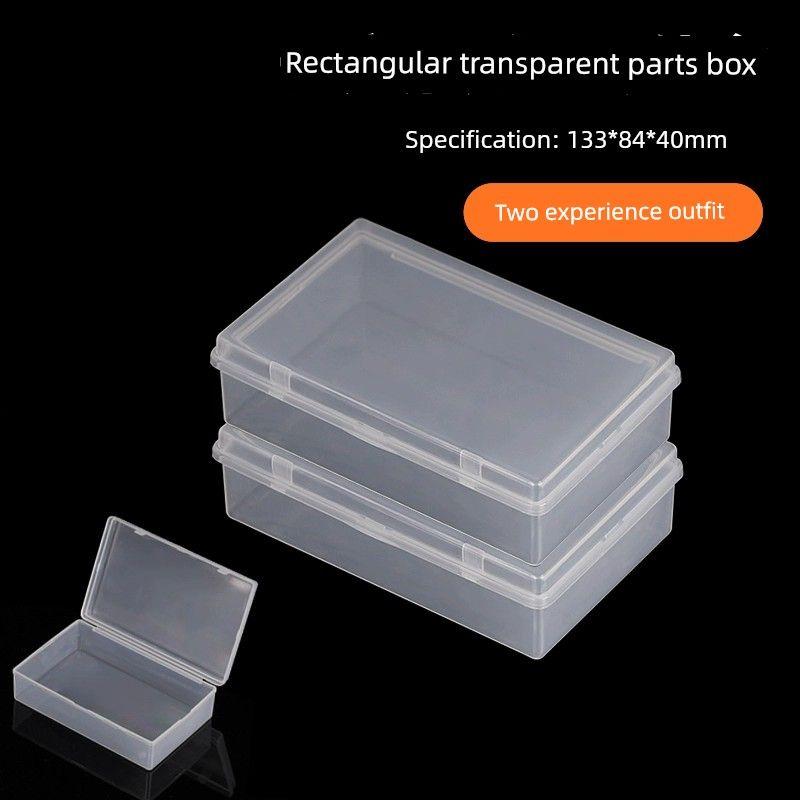 

Green Forest Hardware Tool Box Spare Parts Box Drill Accessories Plastic Box Rectangular Transparent Accessory Storage Box 2 [long] 133*84*40
