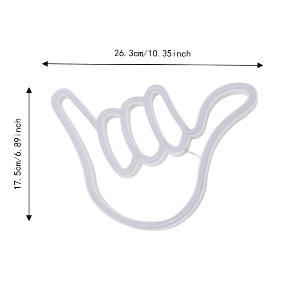 Hand Shape Finger Neon Sign Hand Gesture Neon Lamp Stylish Hand Neon Sign Lounge