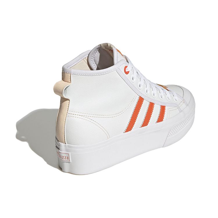 adidas Nizza Platform Mid Vegan White Bliss Orange Women Sneakers Cloud-White Semi-Impact-Orange GY1897