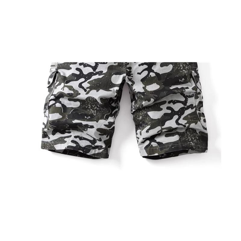 Neue Sommer Herren Camouflage Baumwolle Cargo Shorts Mode Multi-Tasche Casual Kurze Hosen Lose Große Größe Bequeme Shorts Männer