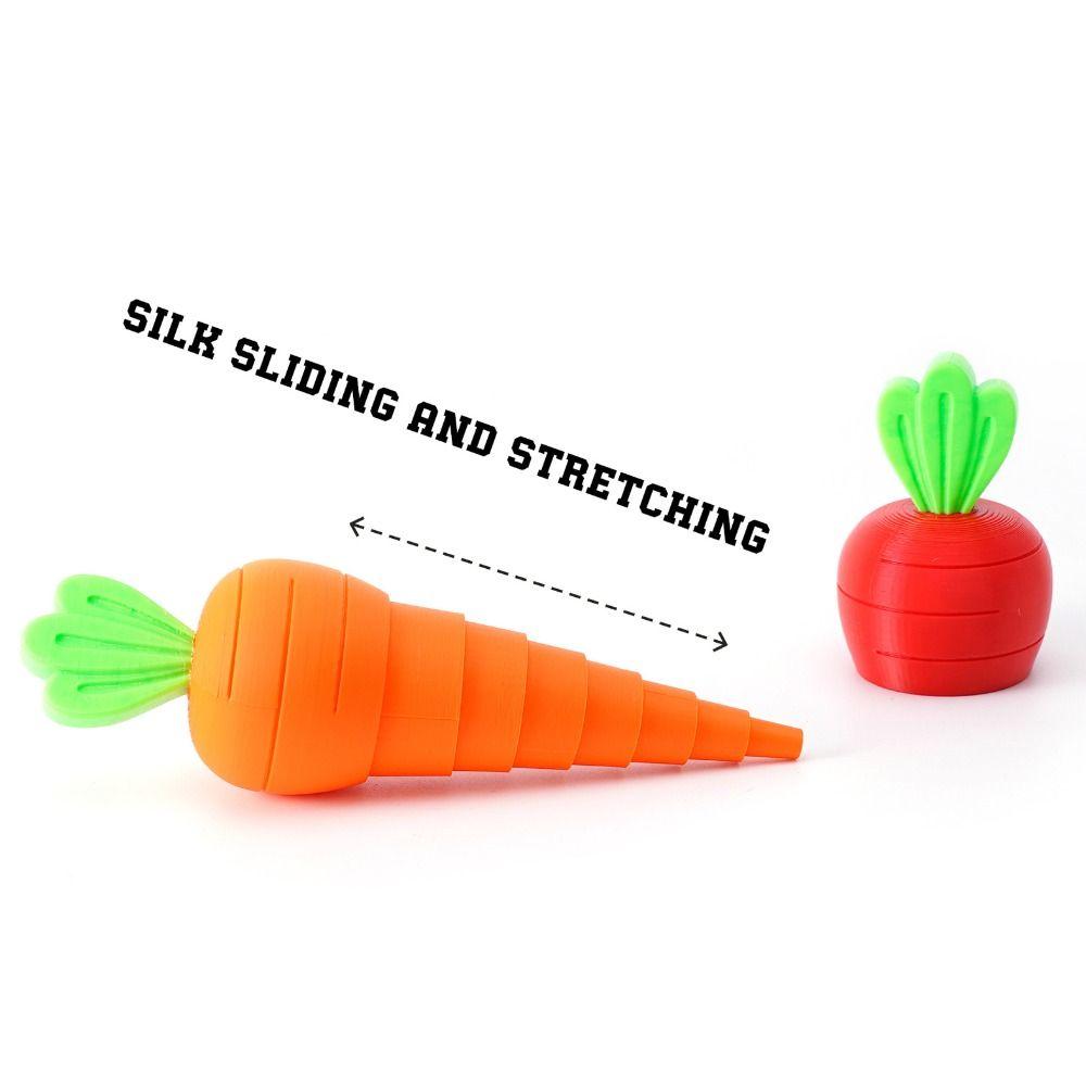 PLA Scalable Unzip Toys Colorful Funny Toys New 3D Printed Carrot Model  Desktop Decorations