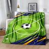 1pc Football Printing Lightweight Flannel Blanket, Comfortable and Warm Blanket, for Camping Sofa Bed and Couch Office, Gift