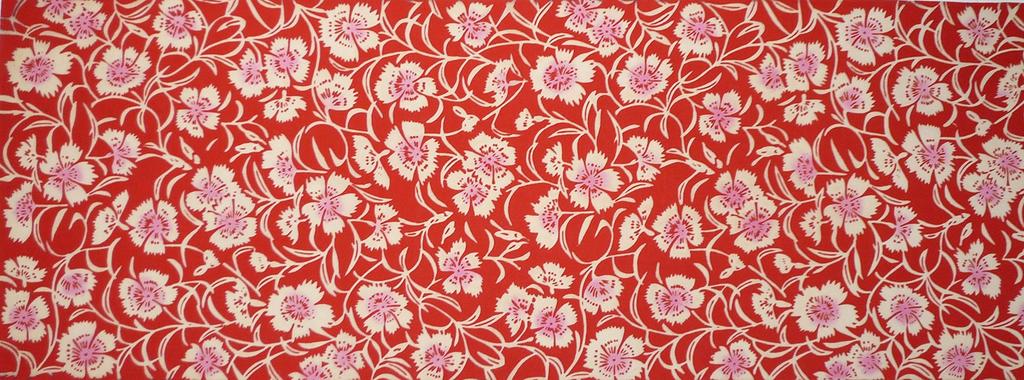 Todaya Shoten Tenugui Hand 990 Niwaen-zome (Japanese Towel), Pink,