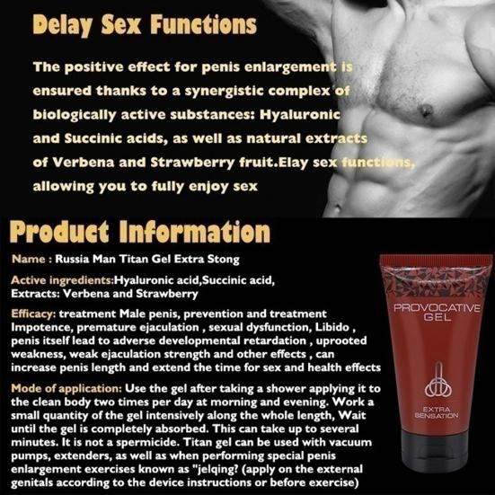Yousheng TITAN GEL Men Penis Enlargement Extender Cream Massage Essential Oil Sex Care
