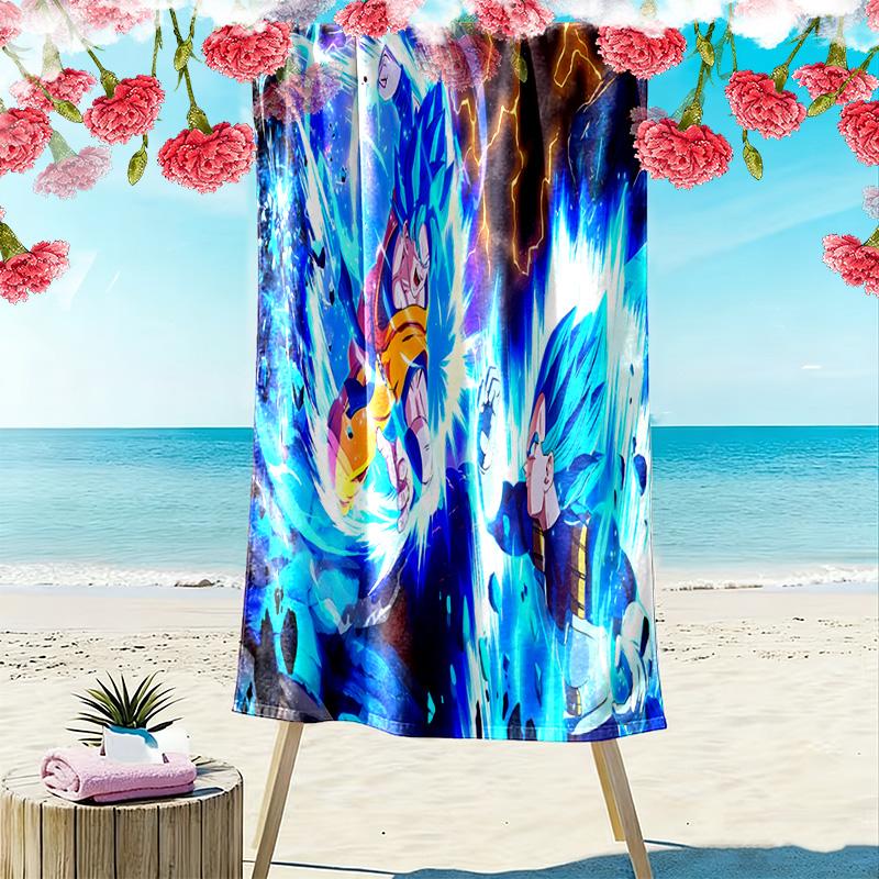 Superhero Clash: Epic Battle Unleashed Beach Towel Portable for Travel Beach Absorbent Bath Towel Swim Seaside Comfort Printing Fashion