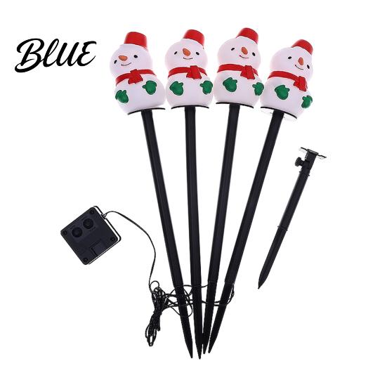 Outdoor Seasonal Atmosphere Lights Christmas Solar Stake Lights Santa Snowman Tree Figurine Lawn Powered Yard Gifts Waterproof Warm LED for