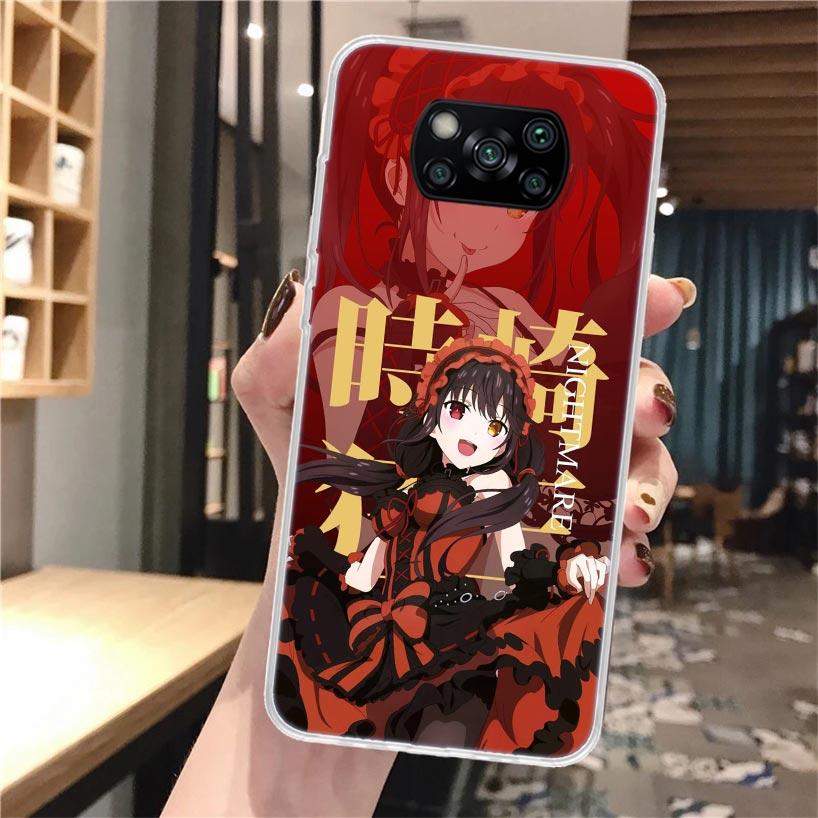 Date A Live Tokisaki Kurumi Soft Phone Case For Xiaomi Poco X3 X5 X6 X7 Pro X4 NFC F7 Ultra F6 F5 M6 M5S M4 M3 F4 Gt F3 Fundas C