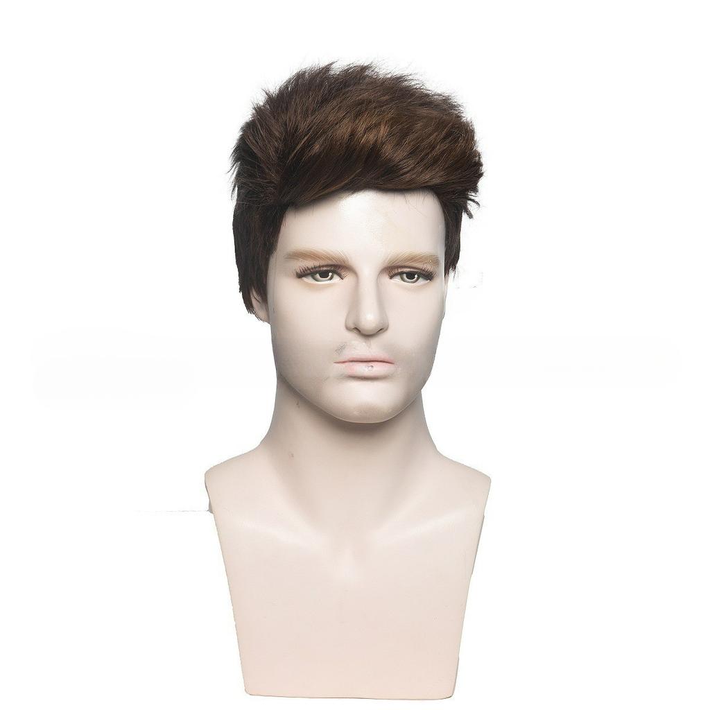 Men's Fluffy Mixed Color Short Hair