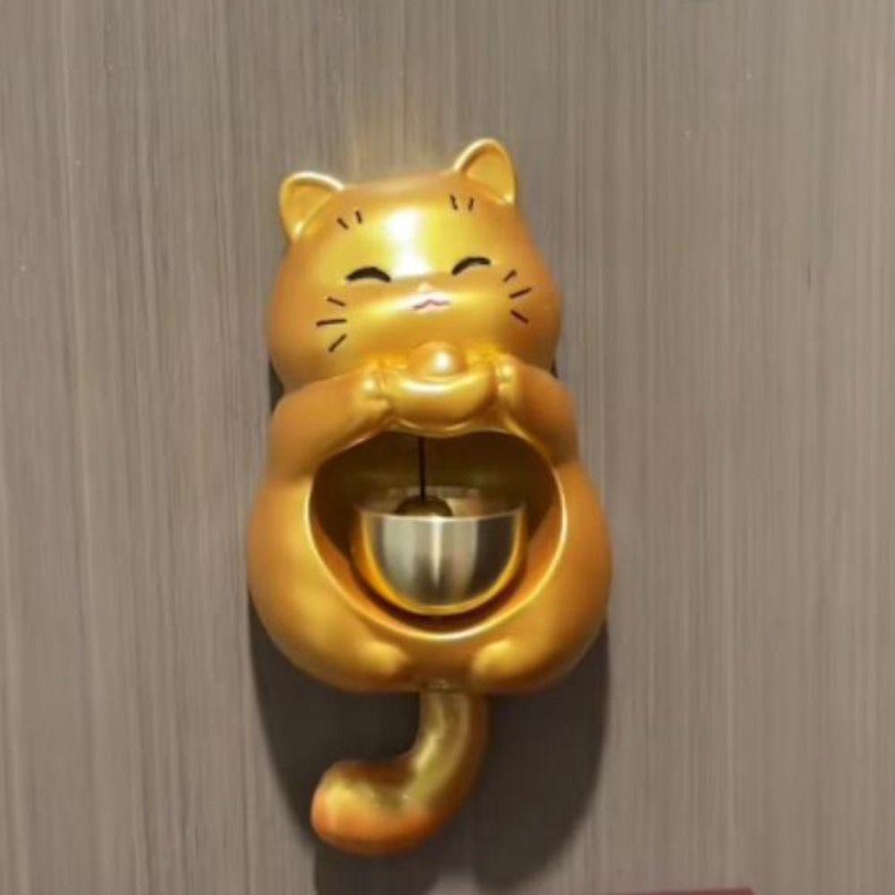 Lucky Cat Magnetic Doorbell Good Luck Animal Shaped Wind Chime Entry Reminder Bell  Bedroom