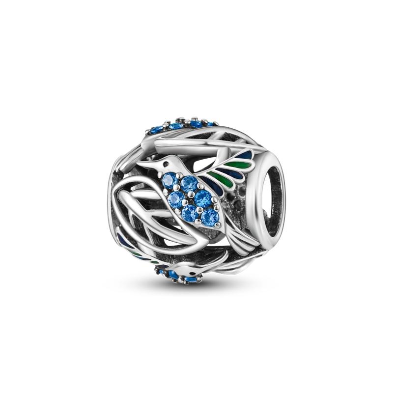 Copper Butterfly Ladybug Cactus Lucky Four Leaf Clover Dangle Charm Beads Fit Charm Bracelet Original Jewelry