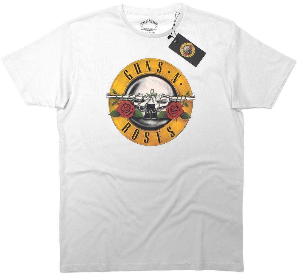 

Guns n Roses T Shirt Classic Logo White Official New M