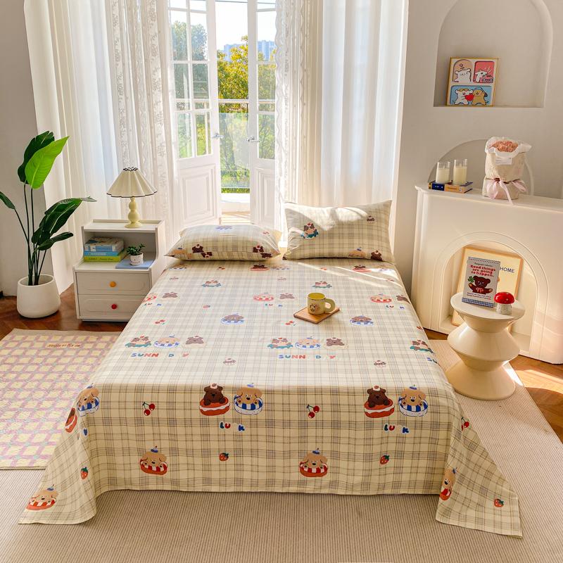 

Cotton Bed Flat Sheet for Double Bed Plain Solid Color Top Sheets Single/Queen/King Flat Bedsheets Home Bed Linen Sheets 120x230cm 1pc