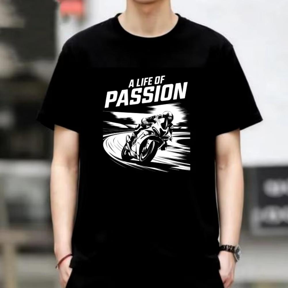 Men Women Motorcycle Clothing T-shirt Men's Women's Short Sleeve Graphic T-shirts Crewneck Tee Unisex T Shirt Unisex-Adult
