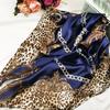 90cm Neckerchief Silk Satin Women Hijab Scaves Fashion Floral Print Headband Neck Scarfs Female Square Shawls Scarfs For Ladies