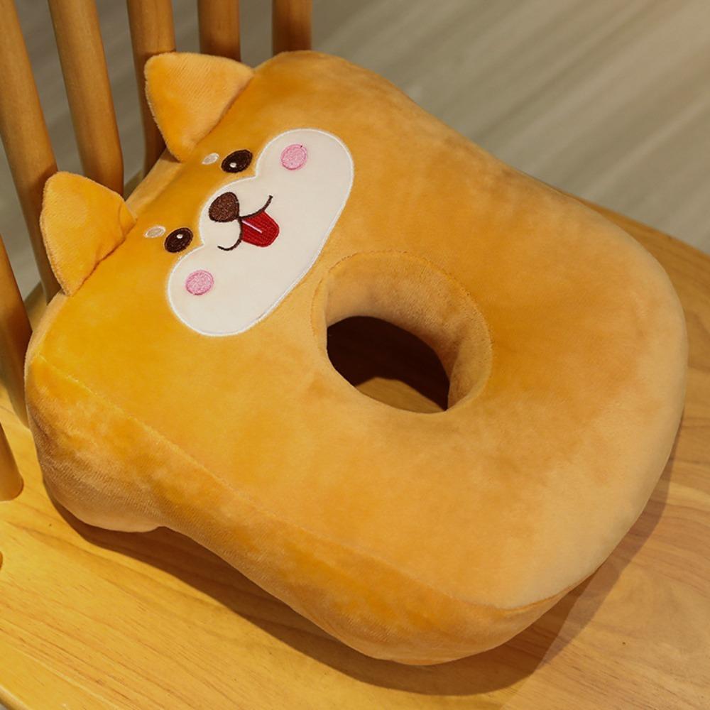 Hollow Hole Plush Nap Pillow Cartoon Neck Support Nap Accessories Sleeping Pillow Students