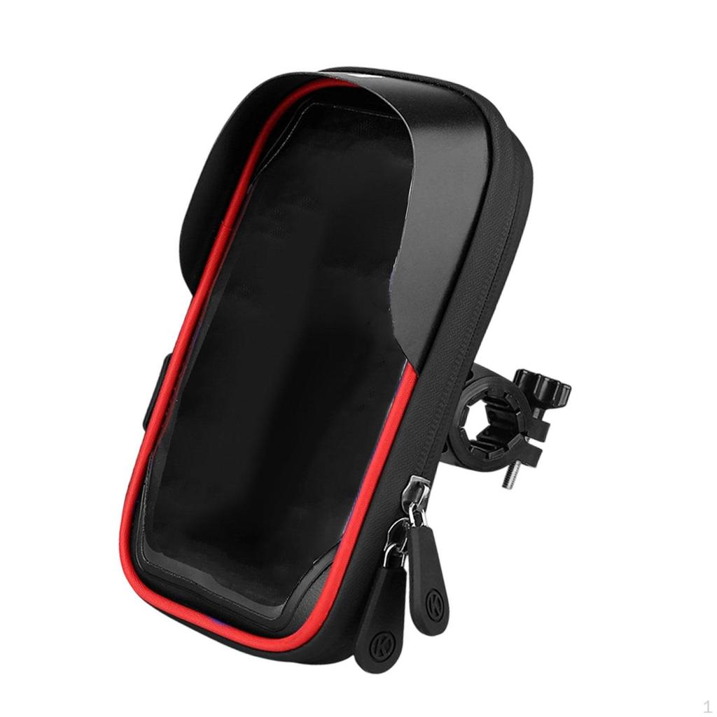 Bicycle Phone Holder with Handlebar Attachment, Waterproof Case for Outdoor Use