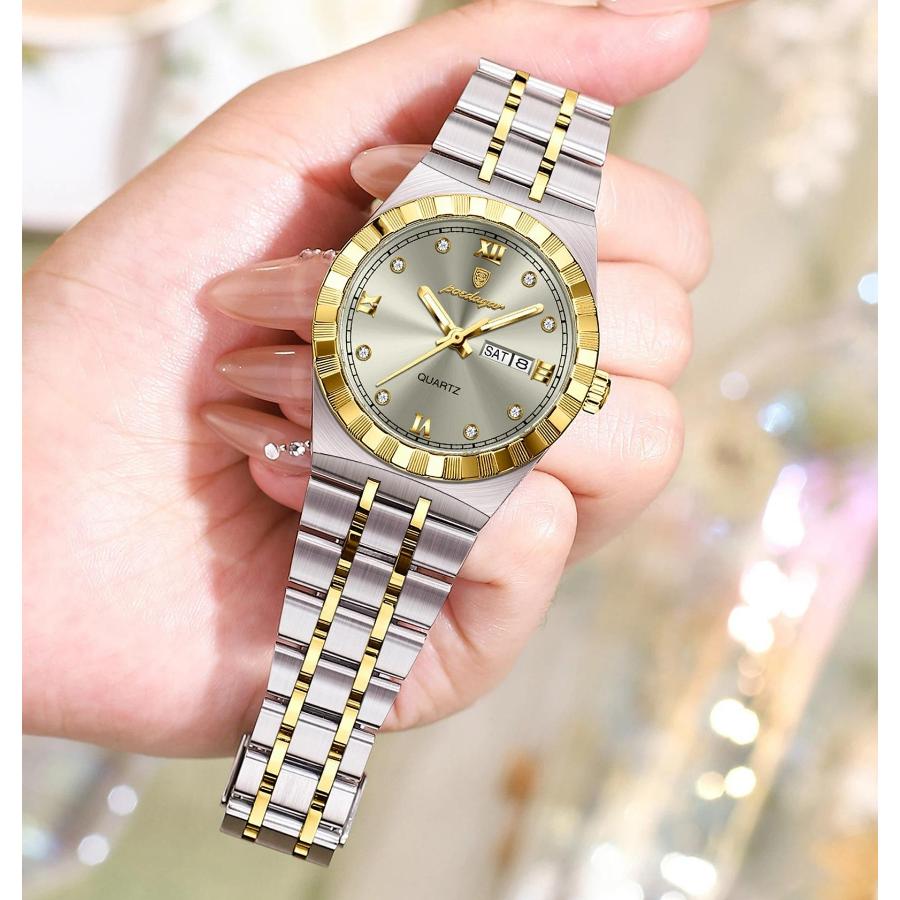 POEDAGAR Luxury Woman Watch Week Date Waterproof Luminous Business Women's Watch Stainless Steel Quartz Casual Watches For Women