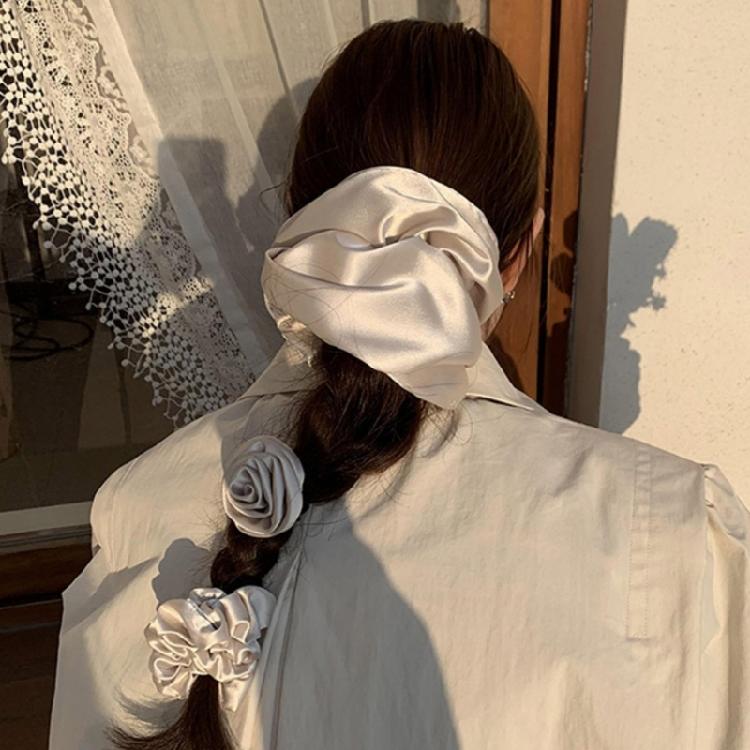 Princess Scrunchies Ribbon Hair Tie Silky Scrunchies Cute Rosettes Hair Holder