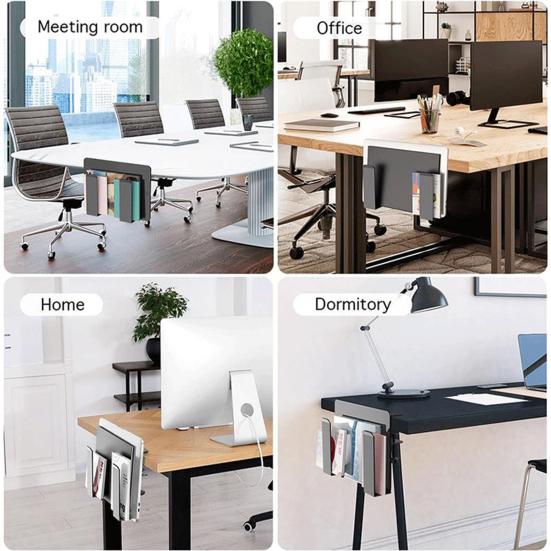 2Pcs Einstellbare Schreibtisch Seite Laptop Montieren Lagerung Organizer Starke Last-lager Metall Hängen