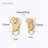 Brass 18K Gold Plated 10/12mm Lobster Clasps Claw Hooks With Closed Rings,Accessories For Jewelry,DIY Accessories Wholesale
