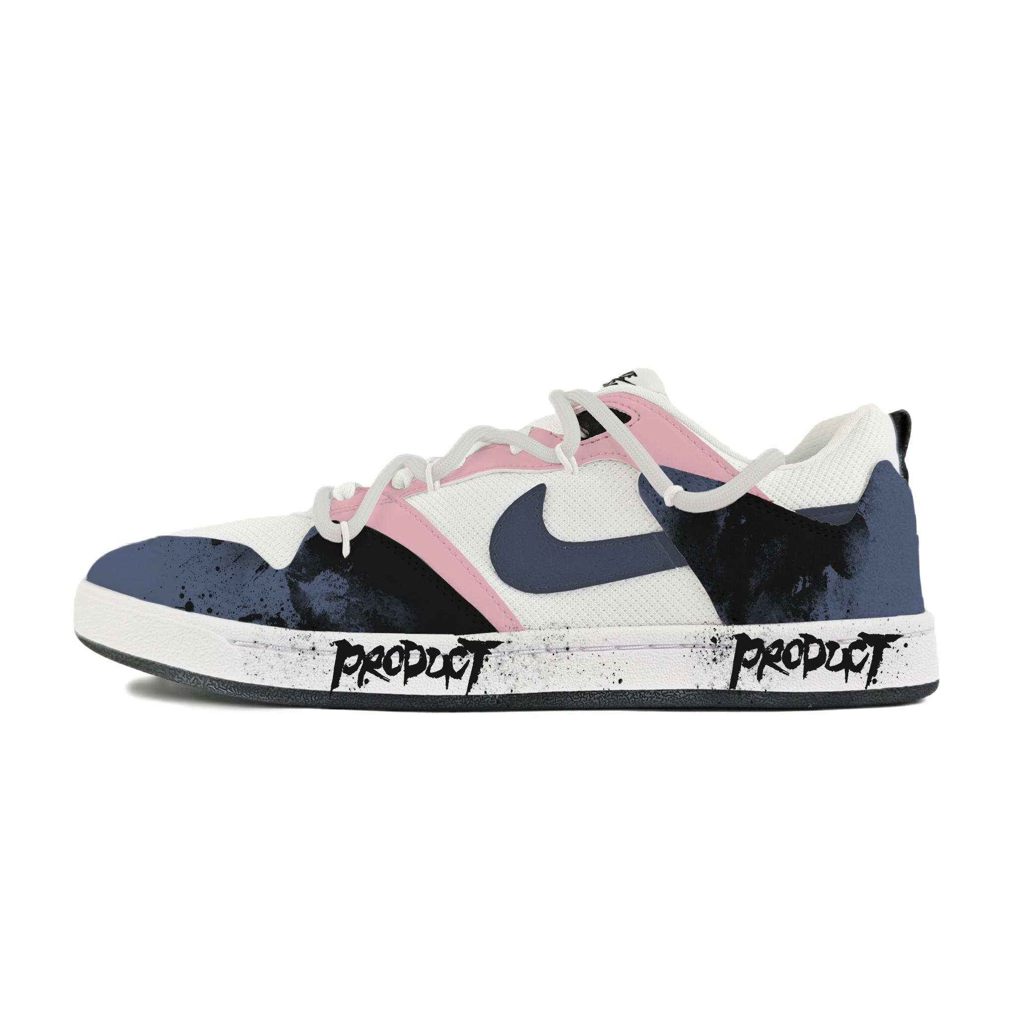 

Nike SB Alleyoop Abrasion Resistant Low top Skateboard Shoes Men s White Black Pink CJ0882-100(Team352-) 44