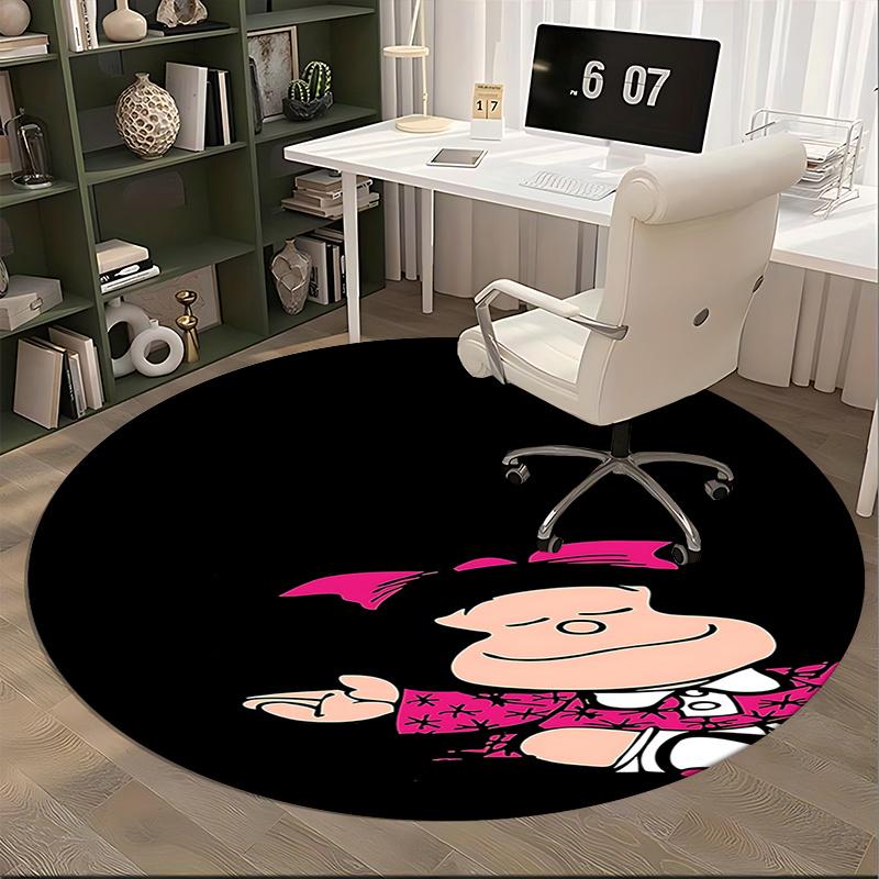 Peanuts Snoopy Chair Mat Round Carpet for Home Office Living Room Bedroom