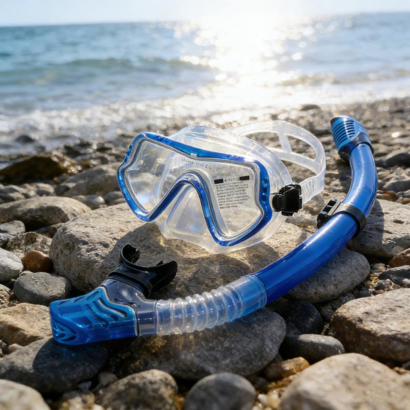 Adult Large Frame Diving Mask & Snorkel Set Soft Silicone Waterproof Scuba Snorkeling Gear for Men Women