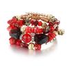 European & American Bohemian Multi-layer Agate Shell Elastic Bracelet for Women
