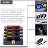 Fuse Box Holder 8 Way Screw Fuse Block for Car, Off-Road, RV, Bus, Yacht, Boat