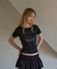 5OML Soml Logo Slim Crop T-Shirt Black