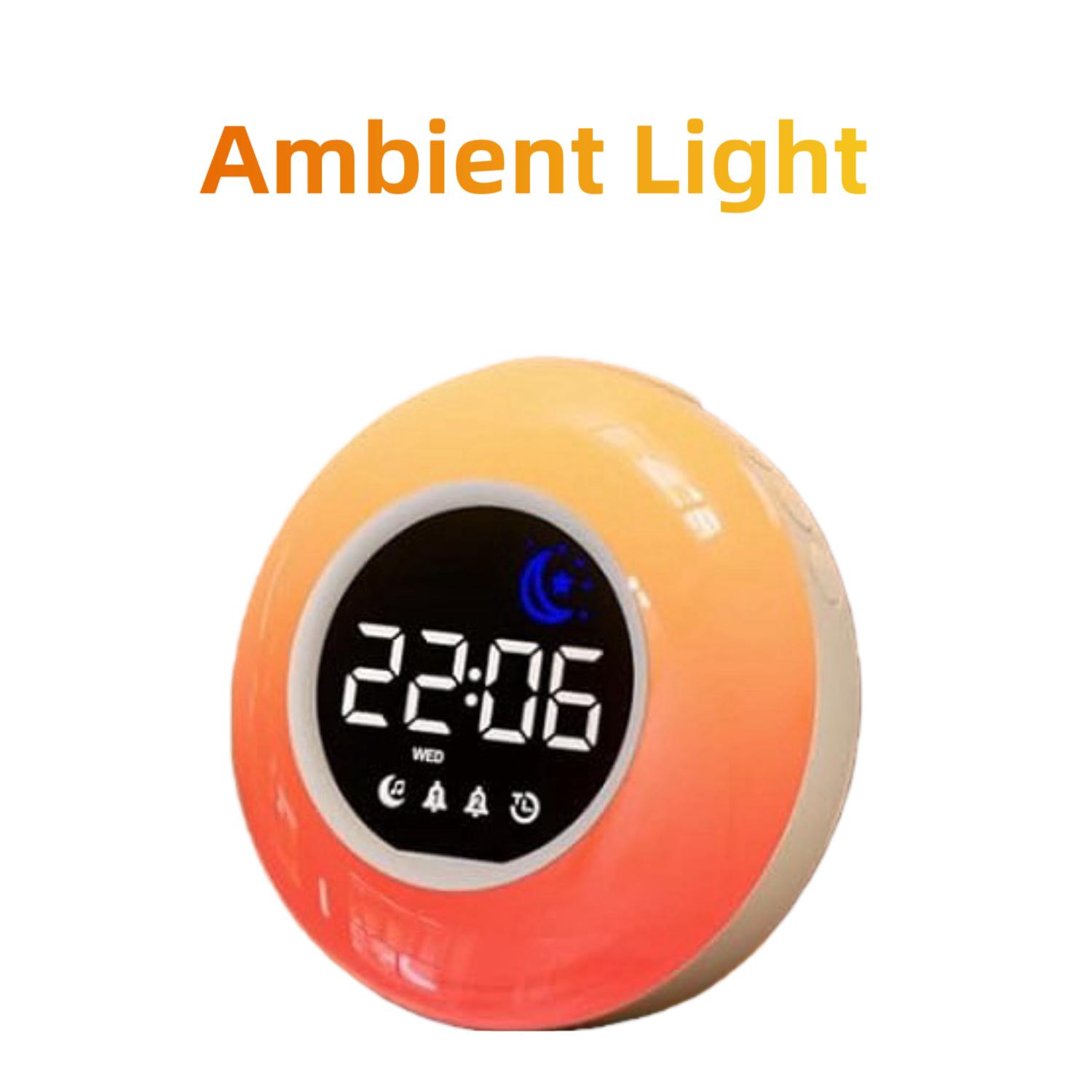 

Ambient Light Children s Alarm Clock ,12 White Noise ,Snooze and Timer,Adjustable Brightness for Beginners to School Alarm Clock