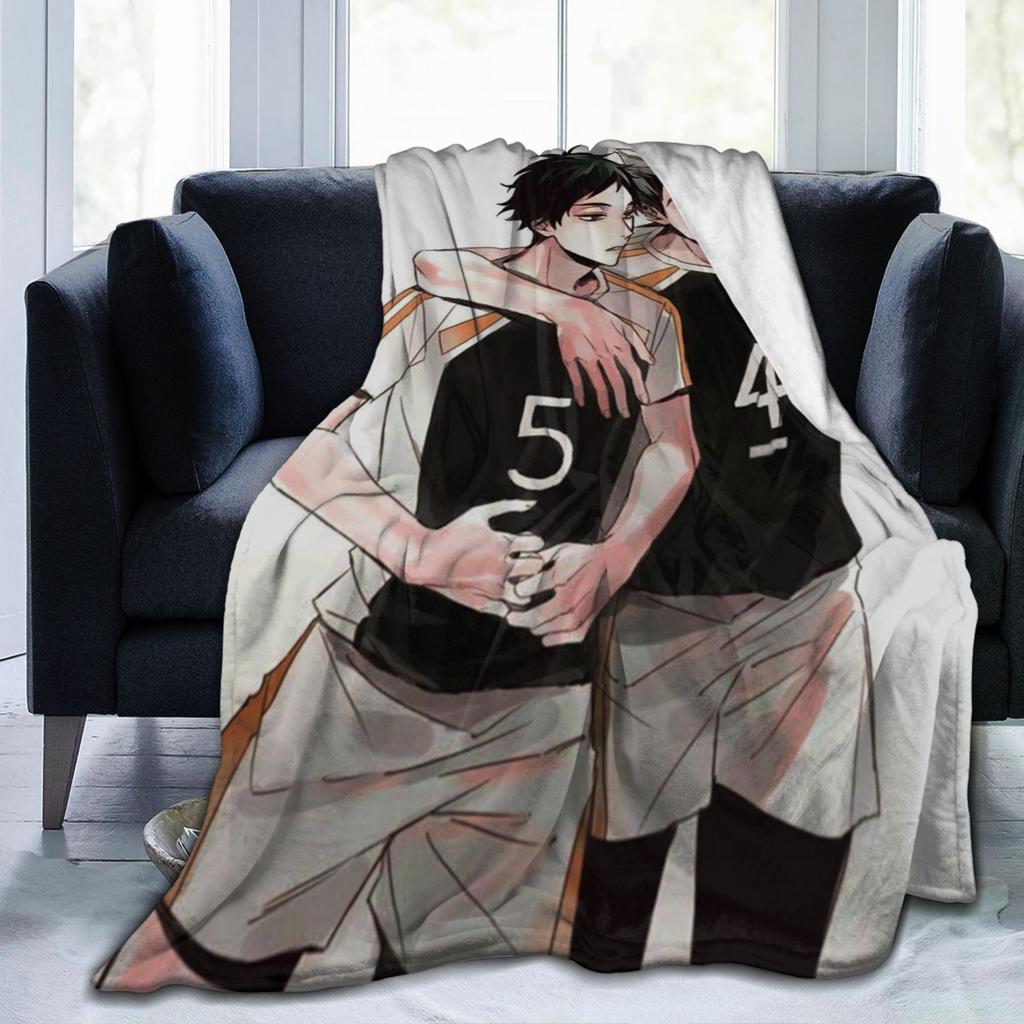 Haikyuu Bokuaka Blankets Fleece Decoration Karasuno Volleyball Kageyama Super Soft Throw Blanket for Home Outdoor Bedding Throws