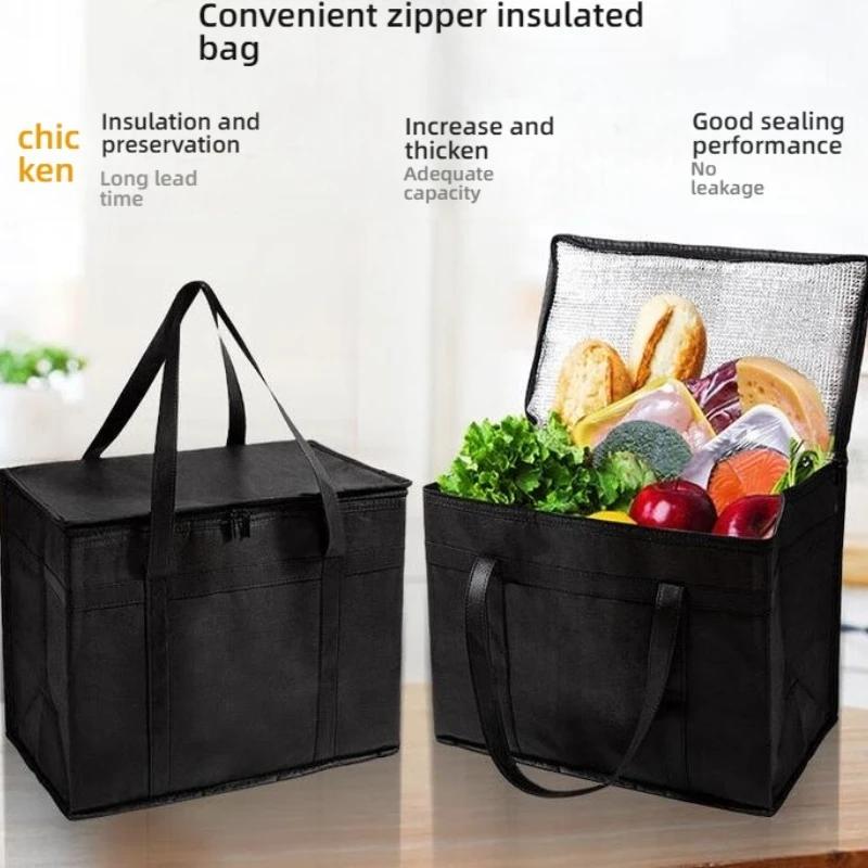 Thermal Lunch Bag Portable Camping Storage Bag Lightweight Thermal Cooler Bags Folding Thermal Bag for Food Camping Supplies