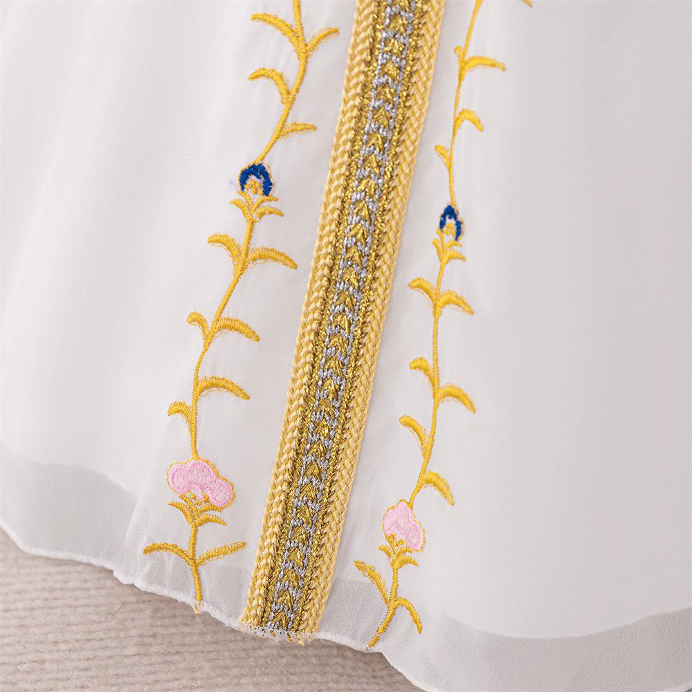 Embroidered Lace Formal Gown for Middle Eastern Girls - Princess Banquet & Evening Dress