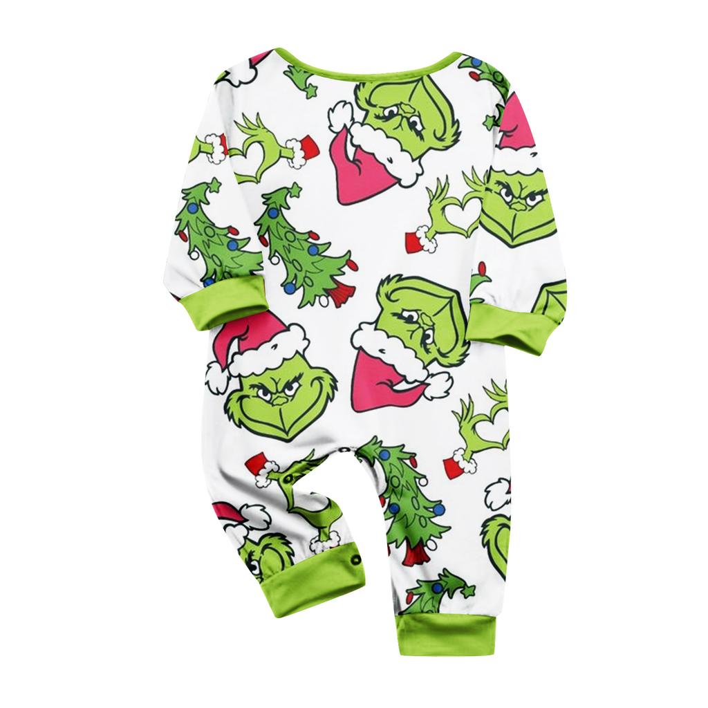 Christmas Print Cute Family Set Pajamas, Home Clothes, Family Set Long Sleeve Top Pants Set