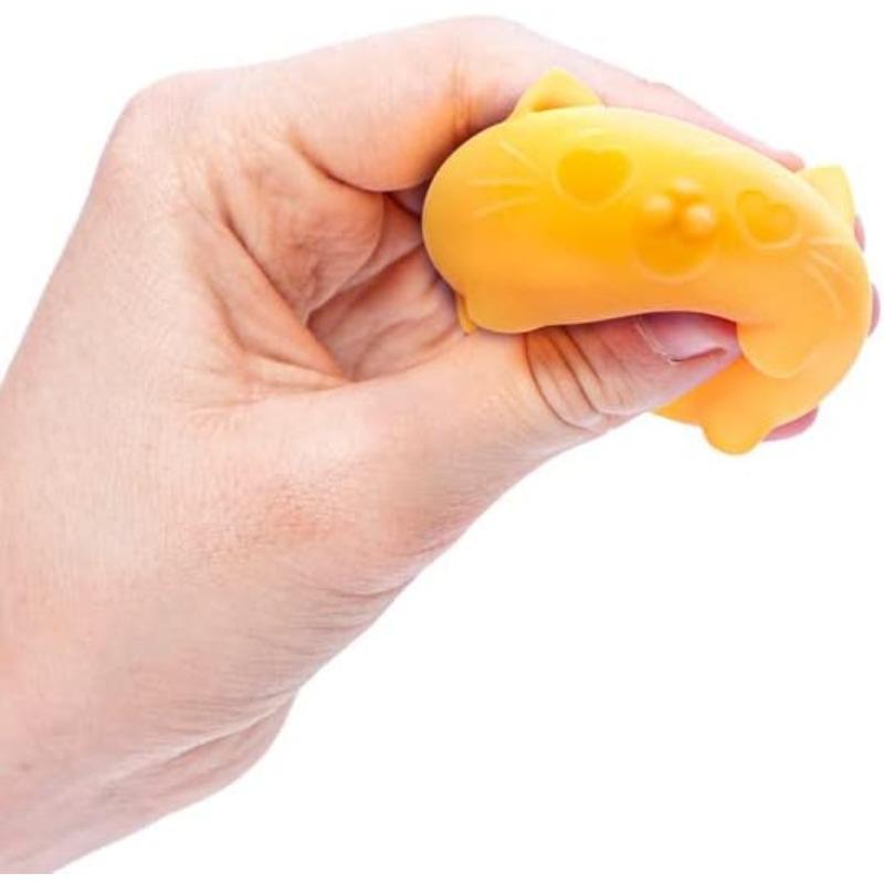 Needoh Cute Cat Maltose Squishy Toys Slow Rise Stress Relief Ball Sensory Fidget Toys For Adult Kids Anti-Anxiety Sensory Toys