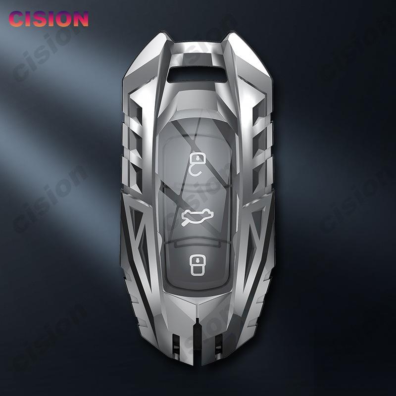 Car Key Case Cover Keychain for Geely Okavango Coolray Atlas Monjaro Tugella Emgrand GT S Proton X50 X70 Remote Fob Holder Shell A Silver Case Only