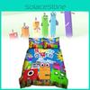 Numberblocks Digital Blocks Bedding Set With Active Dye Printing For Modern Bedroom Decor
