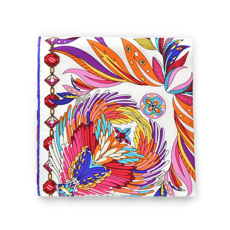 

New Colorful Swan Printed Natural Silk Twill Square Scarf Women s Spring Autumn Real Silk Scarves Ladies Shawl Adult Luxury Gift